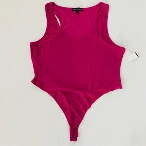 Derek Heart | Bodysuit Scoop Neck Pink  NWT 2X